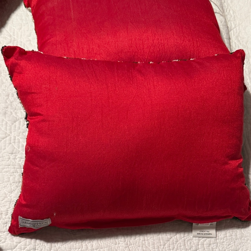 Festive Beaded Holiday Pillows - Picture 8 of 9